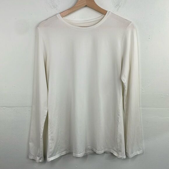 Pure Jill Stretch Pima Cotton Crew Neck Tee White Size Small - Picture 1 of 8